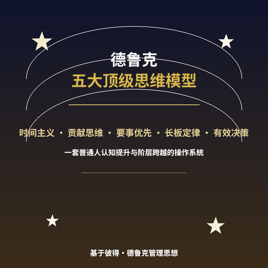 德鲁克五大顶级思维模型