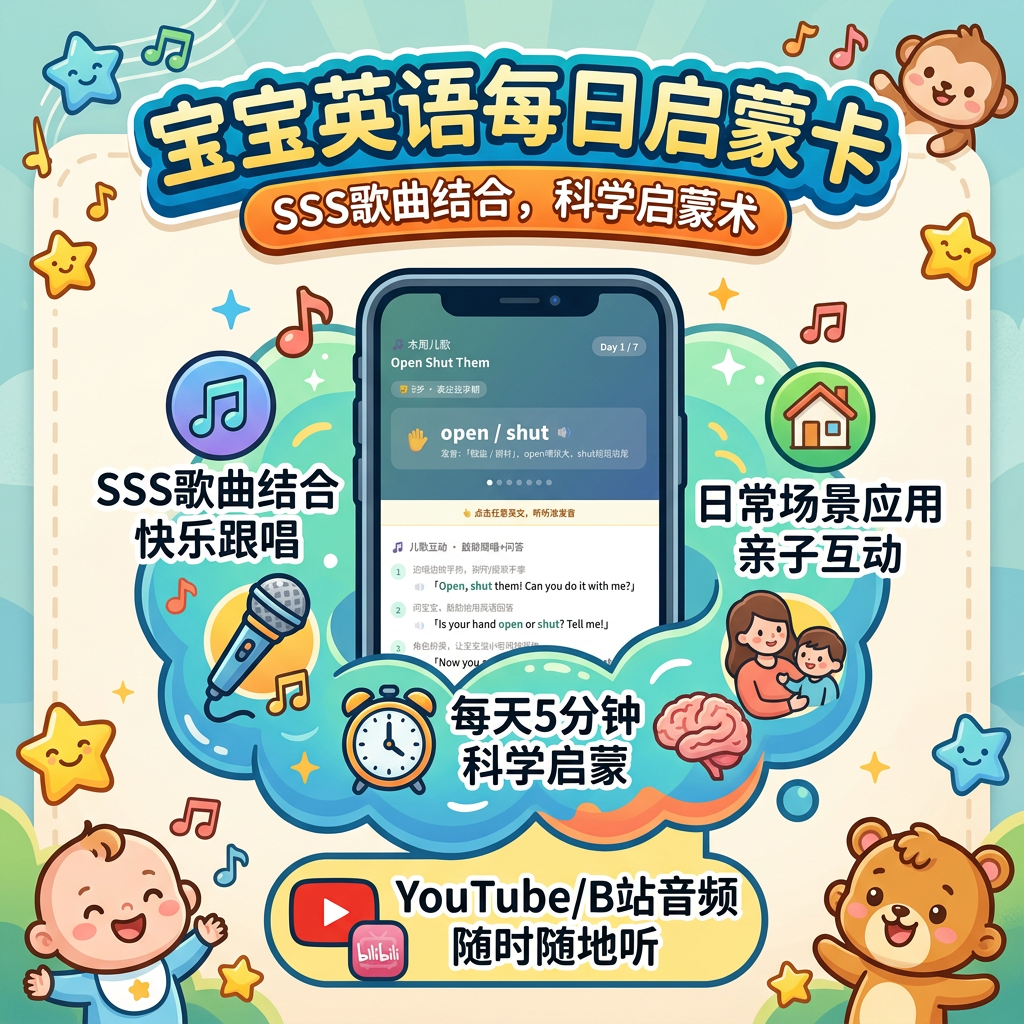 宝宝英语每日启蒙卡